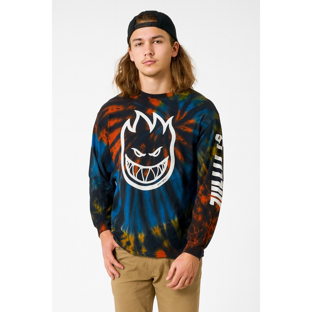 Spitfire Wheels Long Sleeve T-shirt‎ Mens Tie Dye Skater
